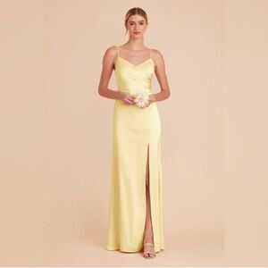 Birdy Grey Catherine Dress in Lemon Sorbet (Matte Satin)